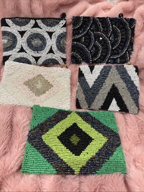 ERA inspired Collector beaded designer cocktail bags New zipper closure lined